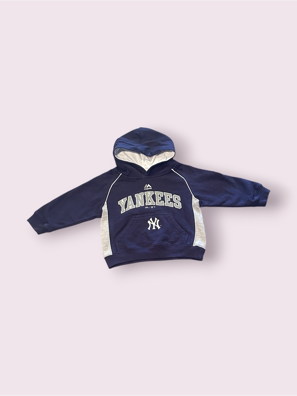 Toddler Majestic MLB New York Yankees Baseball Pullover Hoodie Size 2T